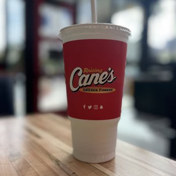 Raising Cane's Chicken Fingers - Large Lemonade - American Near Me - Santa Monica, California Raising Cane's Chicken Fingers - Large Lemonade - American Near Me - Santa Monica, California