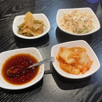 Myungin Dumplings - Love the dressing on the salad, kimchi is just meh - Korean Near Me - Northridge, California Myungin Dumplings - Love the dressing on the salad, kimchi is just meh - Korean Near Me - Northridge, California