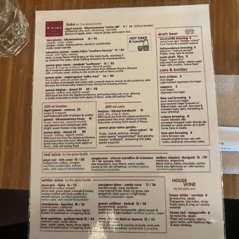 Komé - Menu part 1 - Japanese Near Me - Austin, Texas