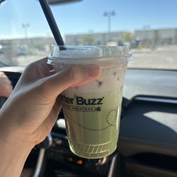 Better Buzz Coffee - Surprise - Iced Matcha tea latte with raspberry cold cream - Coffee & Tea Near Me - Surprise, Arizona Better Buzz Coffee - Surprise - Iced Matcha tea latte with raspberry cold cream - Coffee & Tea Near Me - Surprise, Arizona