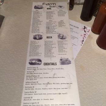Farm Bloomington - I will say, they have lots of drink options - New American Near Me - Bloomington, Indiana Farm Bloomington - I will say, they have lots of drink options - New American Near Me - Bloomington, Indiana