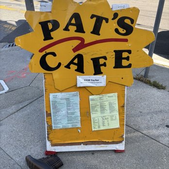 Pat's Cafe - Sign and menus - Breakfast & Brunch Near Me - San Francisco, California
