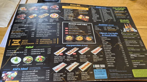 Menu photo 1 Aburi Sushi Buena Park, CA