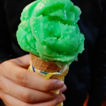 Cafe Dolce - Sour Apple Sorbet On A Sugar Cone - Coffee & Tea Near Me - Solvang, California