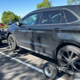 Car being towed Car being towed