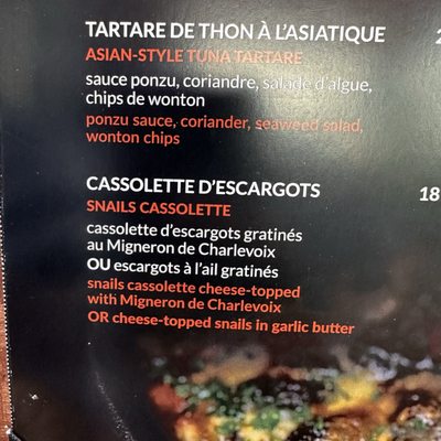 Menu photo 2 Bistro 1640 Quebec City, QC Menu photo 2 Bistro 1640 Quebec City, QC