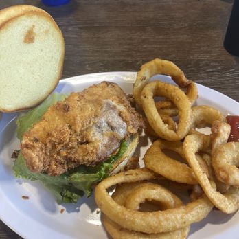 Eggcellent Day - Breaded tenderloin with onion rings. - Breakfast & Brunch Near Me - Martinsville, Indiana Eggcellent Day - Breaded tenderloin with onion rings. - Breakfast & Brunch Near Me - Martinsville, Indiana