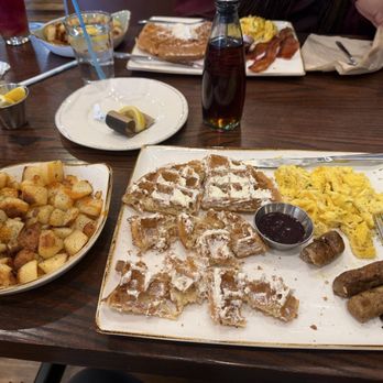 First Watch - Belgian Waffle, Side Two Eggs, Turkey Sausage, and Market Hash? - Breakfast & Brunch Near Me - Bowie, Maryland