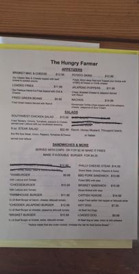 Menu photo 2 The Hungry Farmer South Hill, VA