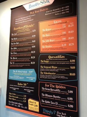 Menu photo 1 Burrito Shak Cary, NC