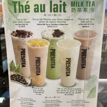 Presotea - Milk tea menus - Bubble Tea Near Me - Brossard, Quebec Presotea - Milk tea menus - Bubble Tea Near Me - Brossard, Quebec