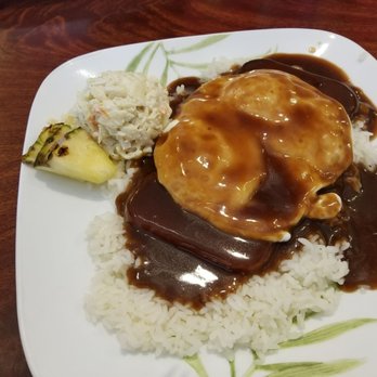 Hukilau - The loco moco's gravy goes well with eggs and spam - Hawaiian Near Me - San Jose, California