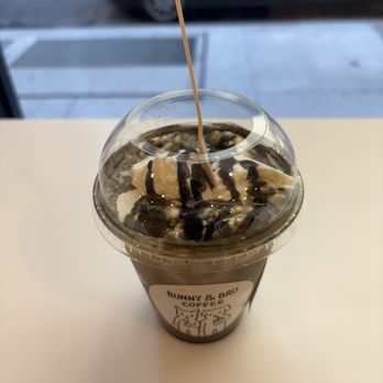 Bunny & Bro Coffee - Black sesame einspanner - Desserts Near Me - New York, New York