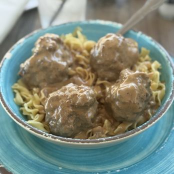 Fifth Avenue Streatery - The Saturday special Swedish Meatballs over egg noodles - American Near Me - Mount Dora, Florida