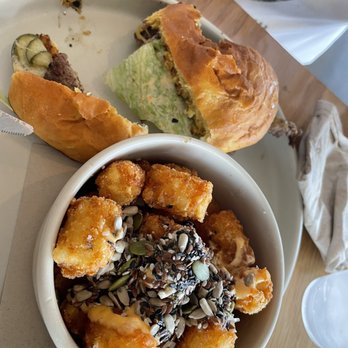 Valentine - Wagyu beef burger with side of tots - Cocktail Bars Near Me - Phoenix, Arizona Valentine - Wagyu beef burger with side of tots - Cocktail Bars Near Me - Phoenix, Arizona