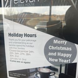 21eleven Coffee House and Event Center - Holiday 2024 hours