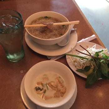 Saigon Cafe - Small pho with chopsticks and appetizer soup. - Vietnamese Near Me - Decatur, Georgia Saigon Cafe - Small pho with chopsticks and appetizer soup. - Vietnamese Near Me - Decatur, Georgia