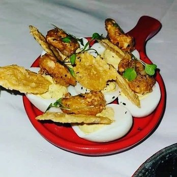 Steak 48 - Crispy shrimp deviled eggs - Steakhouses Near Me - Charlotte, North Carolina Steak 48 - Crispy shrimp deviled eggs - Steakhouses Near Me - Charlotte, North Carolina