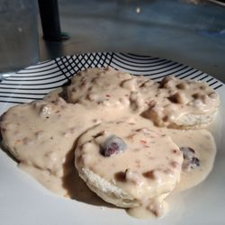 Stampede RV Resort & Shot Gun Café - Full order of biscuits and gravy