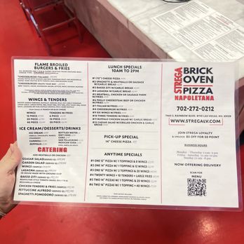 Strega - Menu - Pizza Near Me - Las Vegas, Nevada Strega - Menu - Pizza Near Me - Las Vegas, Nevada