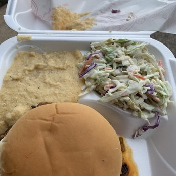 Tay's Bbq - Brisket sandwich with Cole slaw and cheese grits! - Caterers Near Me - Moss Point, Mississippi Tay's Bbq - Brisket sandwich with Cole slaw and cheese grits! - Caterers Near Me - Moss Point, Mississippi