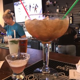 This is a BIG margarita along side a regular glass for comparison This is a BIG margarita along side a regular glass for comparison
