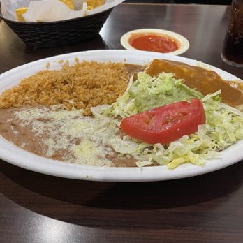 La Bamba - Vegetarian special. Cheese enchilada, chalupa, rice and beans. - Mexican Near Me - Greensboro, North Carolina La Bamba - Vegetarian special. Cheese enchilada, chalupa, rice and beans. - Mexican Near Me - Greensboro, North Carolina