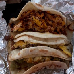 Egg & Chorizo, Egg & Bacon, Egg & Cactus