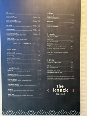 Menu photo 1 The Knack Hyannis, MA