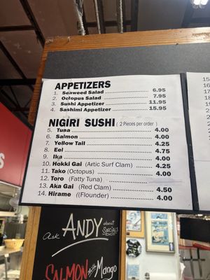 Menu photo 1 Andy's Sushi Bar Pittsburgh, PA