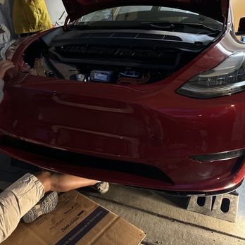 Dent Man - We installing our newly painted bumper  good as new  Thanks Tony and the guys ! - Body Shops Near Me - Santa Clarita, California