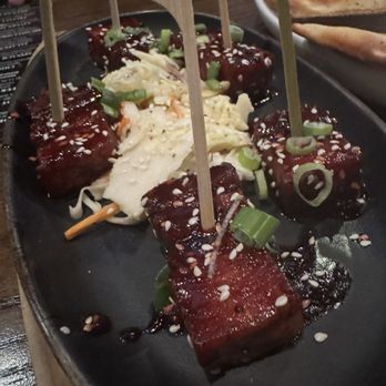 Taffer's Tavern Alpharetta - PORK BELLY SKEWERS - New American Near Me - Alpharetta, Georgia Taffer's Tavern Alpharetta - PORK BELLY SKEWERS - New American Near Me - Alpharetta, Georgia