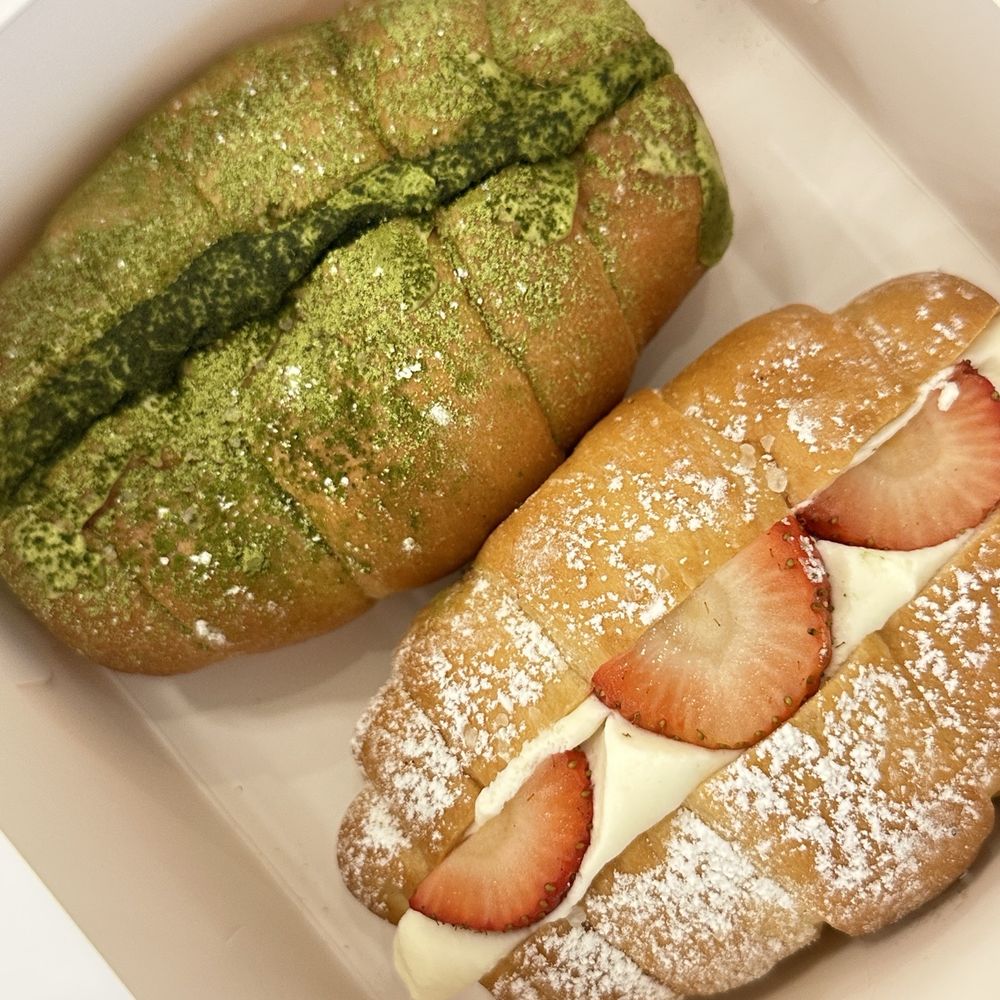 Sio Bread - Matcha cream, strawberry cream - Bakeries Near Me - Vancouver, British Columbia