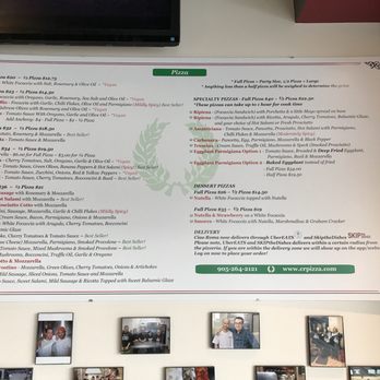 Ciao Roma - Wall menu - Italian Near Me - Vaughan, Ontario