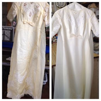 Crescent Cleaners - We were able to restore this vintage wedding gown and make the customer extremely happy! - Dry Cleaning Near Me - Greenville, South Carolina Crescent Cleaners - We were able to restore this vintage wedding gown and make the customer extremely happy! - Dry Cleaning Near Me - Greenville, South Carolina