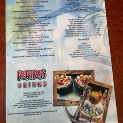 Mariscos Guamuchil - Menu back
