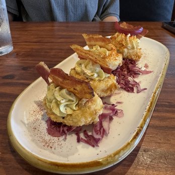 Kitchen 519 - Chicken fried DEVILED EGGS - New American Near Me - Glendora, New Jersey