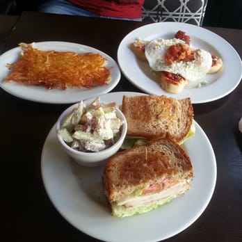 Rialto Cafe - Turkey sandwich with dill salad and the Rialto Crustini! - Breakfast & Brunch Near Me - Fullerton, California