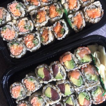 Sogo Sushi - 2 three roll lunch specials (hot crab crunch, tuna avocado, Alaskan Roll, salmon jalapeño, spicy salmon crunch) - Sushi Bars Near Me - Red Bank, New Jersey Sogo Sushi - 2 three roll lunch specials (hot crab crunch, tuna avocado, Alaskan Roll, salmon jalapeño, spicy salmon crunch) - Sushi Bars Near Me - Red Bank, New Jersey