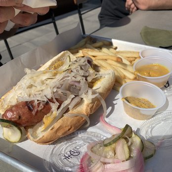 Biergarten - Sausage Sandwich - Beer Gardens Near Me - Santa Barbara, California Biergarten - Sausage Sandwich - Beer Gardens Near Me - Santa Barbara, California