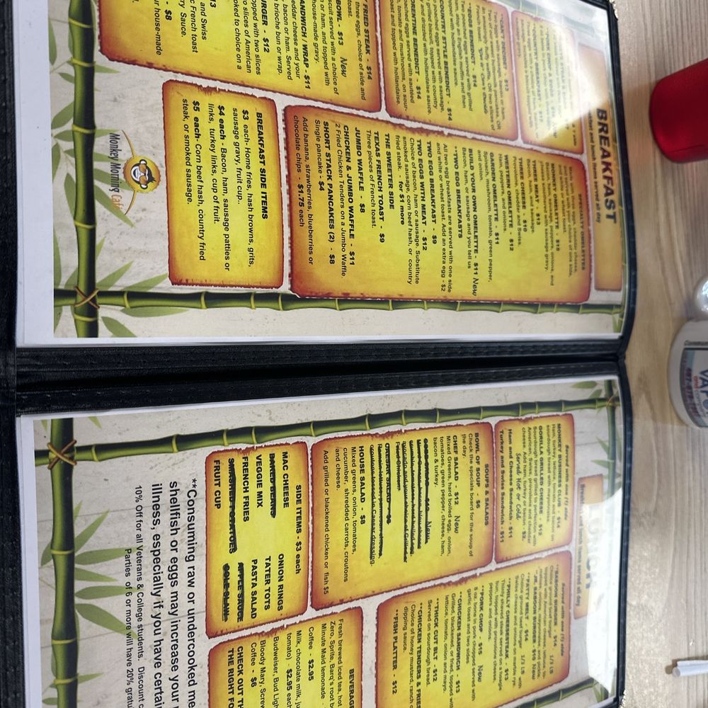 Monkey Morning Cafe - Menu - Breakfast & Brunch Near Me - Daytona Beach, Florida Monkey Morning Cafe - Menu - Breakfast & Brunch Near Me - Daytona Beach, Florida