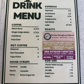 Bristol Doughnut - Drink menu - Coffee & Tea Near Me - Albuquerque, New Mexico Bristol Doughnut - Drink menu - Coffee & Tea Near Me - Albuquerque, New Mexico