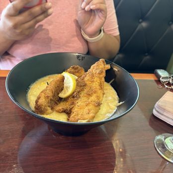 Scrambled - Fish and grits - Breakfast & Brunch Near Me - McDonough, Georgia Scrambled - Fish and grits - Breakfast & Brunch Near Me - McDonough, Georgia