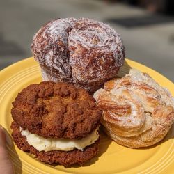Coquette Bake Shop - Lemon ginger cookie, morning bun, zest of life (orange zest and cardamom sugar)