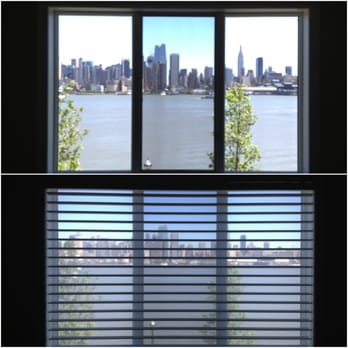 ASAP Blinds - Before & After Silhouette shades with Manhattan skyline. - Shades & Blinds Near Me - Manasquan, New Jersey ASAP Blinds - Before & After Silhouette shades with Manhattan skyline. - Shades & Blinds Near Me - Manasquan, New Jersey