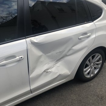S K Autobody - Before (after my car was backed into) - Body Shops Near Me - Methuen, Massachusetts