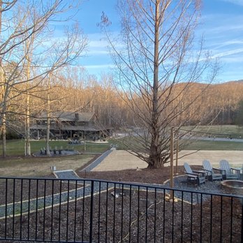 Cairn View Winery - View from the Bent Tree Lodge of the tasting room and beautiful grounds. - Wineries Near Me - Jasper, Georgia Cairn View Winery - View from the Bent Tree Lodge of the tasting room and beautiful grounds. - Wineries Near Me - Jasper, Georgia
