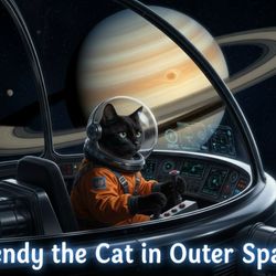 Duvall Veterinary Hospital - Wendy the Cat in Outer Space after her yearly exam!