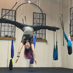 The Good Karma Studio - Lovely ladies in the Lyra Hoop