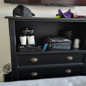 Hotel Royal - The coffee maker has to be moved to use it to the only place in the room with sockets, one of the bedside tables. - Hotels Near Me - New Orleans, Louisiana